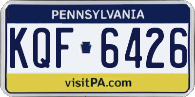 PA license plate KQF6426