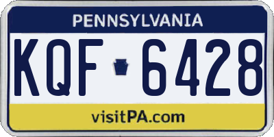 PA license plate KQF6428