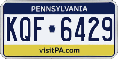 PA license plate KQF6429