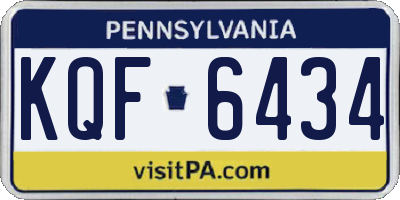 PA license plate KQF6434