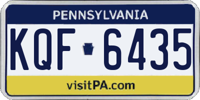PA license plate KQF6435