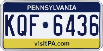 PA license plate KQF6436