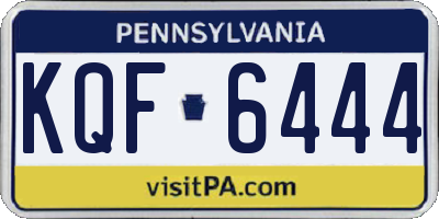 PA license plate KQF6444