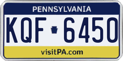 PA license plate KQF6450
