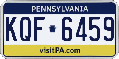 PA license plate KQF6459