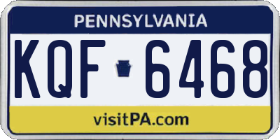 PA license plate KQF6468