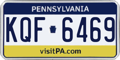 PA license plate KQF6469