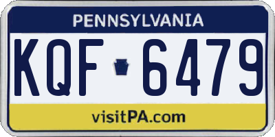 PA license plate KQF6479