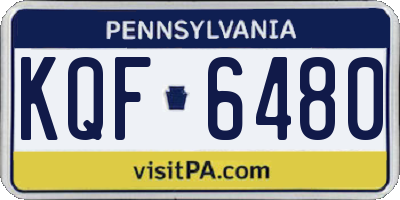 PA license plate KQF6480