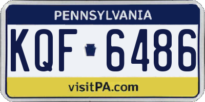 PA license plate KQF6486