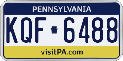 PA license plate KQF6488