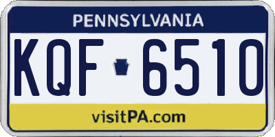 PA license plate KQF6510