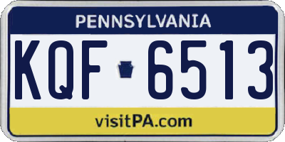 PA license plate KQF6513