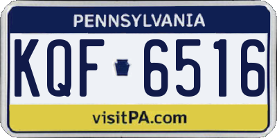 PA license plate KQF6516