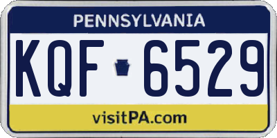 PA license plate KQF6529