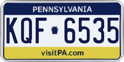 PA license plate KQF6535
