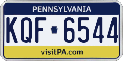 PA license plate KQF6544