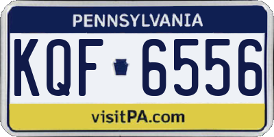 PA license plate KQF6556
