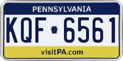 PA license plate KQF6561