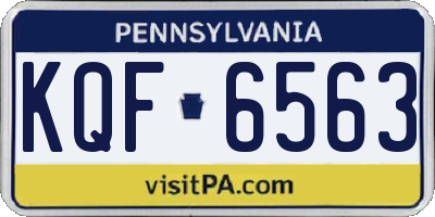 PA license plate KQF6563