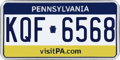 PA license plate KQF6568