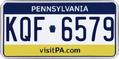 PA license plate KQF6579