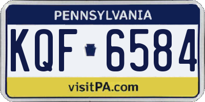 PA license plate KQF6584