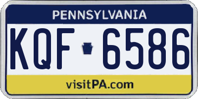 PA license plate KQF6586