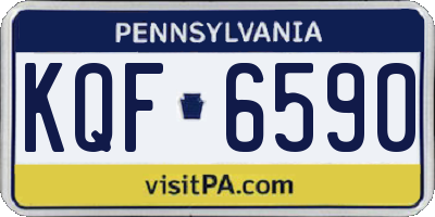 PA license plate KQF6590