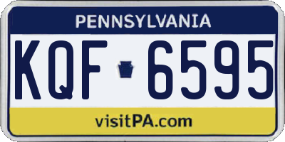PA license plate KQF6595