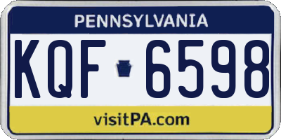 PA license plate KQF6598
