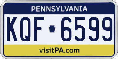 PA license plate KQF6599