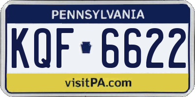 PA license plate KQF6622