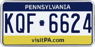 PA license plate KQF6624