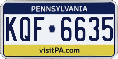 PA license plate KQF6635