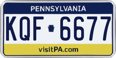 PA license plate KQF6677