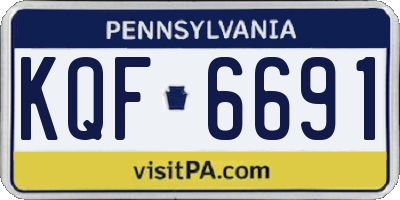 PA license plate KQF6691
