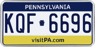 PA license plate KQF6696