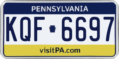 PA license plate KQF6697