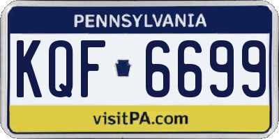 PA license plate KQF6699