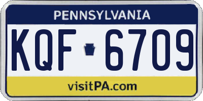 PA license plate KQF6709
