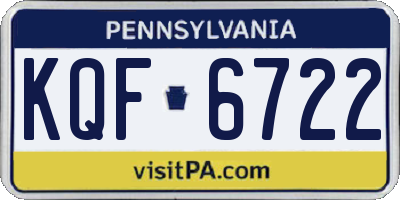 PA license plate KQF6722