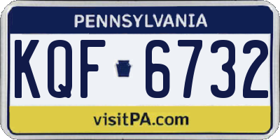 PA license plate KQF6732