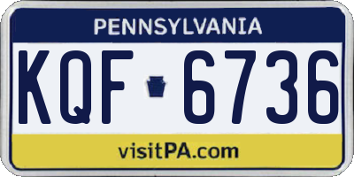 PA license plate KQF6736