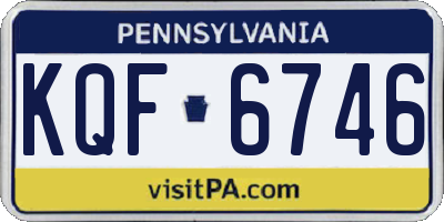 PA license plate KQF6746