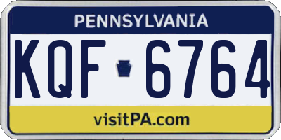 PA license plate KQF6764