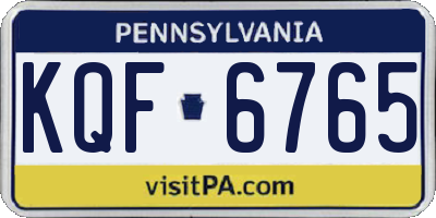 PA license plate KQF6765