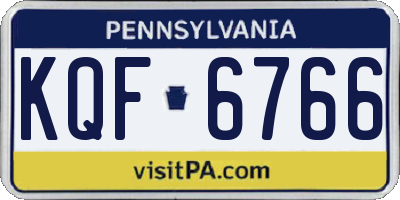 PA license plate KQF6766