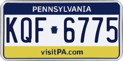 PA license plate KQF6775