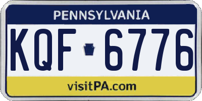 PA license plate KQF6776
